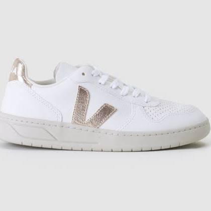 Veja White Leather V-10 Sneakers - 39