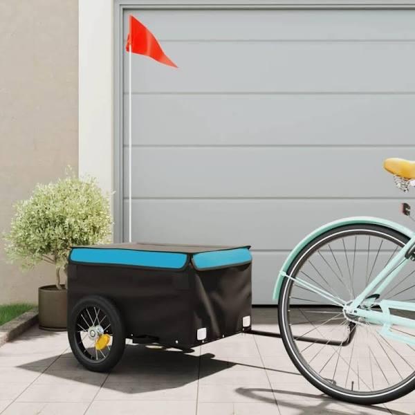 Bike Cargo Trailer Black and Blue 30 kg Iron