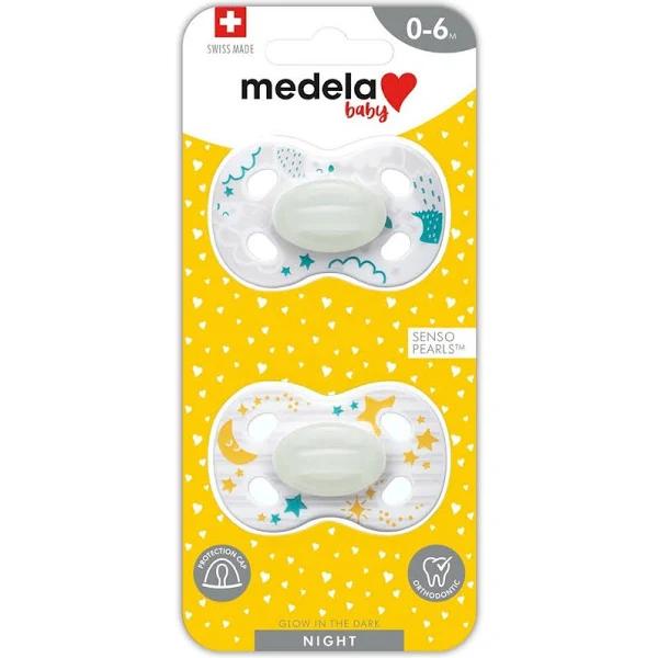 Medela Baby Night&Night Soother, 2 Pack - 0-6 Months