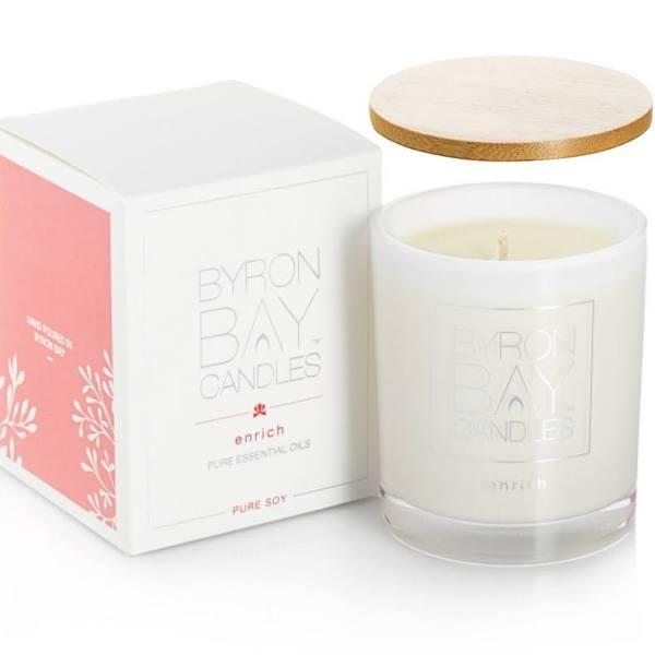 Byron Bay Scented Pure Soy Candles 50hr Gift Boxed - Enrich