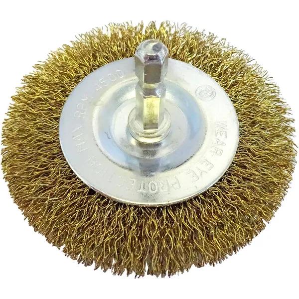 Josco 75mm Spindle-Mounted Crimped Wheel Brush BCW75