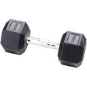 York Fitness 35kg Rubber Hex Dumbbell