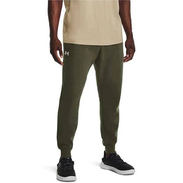 Under Armour - Rival Fleece Joggers Men's Pants Marine OD Green/White - M