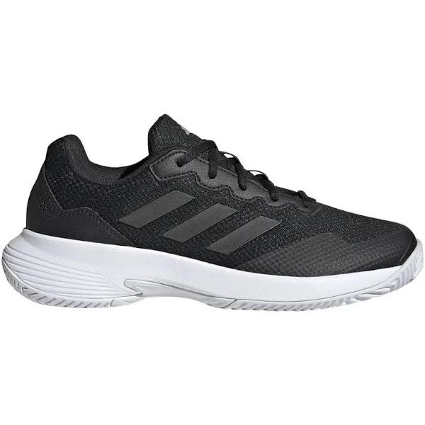 Adidas Gamecourt 2.0 Tennis Shoes Black / Black / Silver Metallic 9 Tennis Trainers