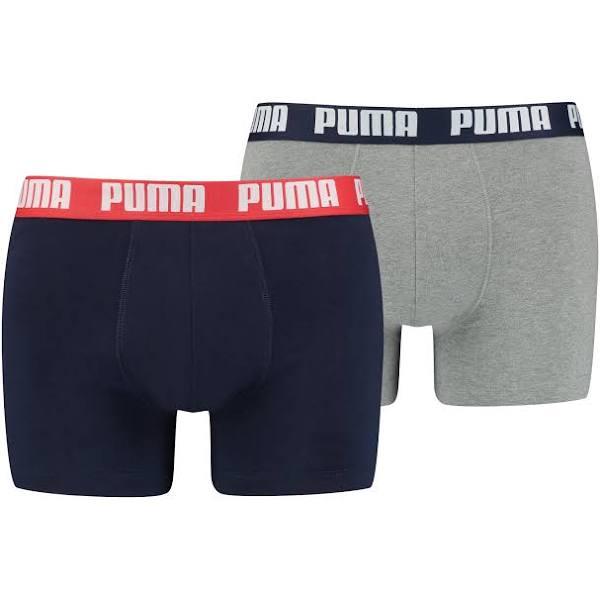 Puma Basic Boxer Shorts *2 Pack* Blue/Grey Melange M (12)