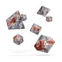 Oakie DOAKIE Dice RPG Set GemiDice - SILVER-RUST (7)