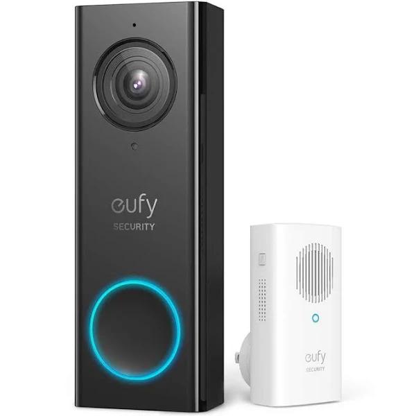 Eufy Security, Wi-Fi Video Doorbell, 2K Resolution, No Monthly Fees, Local Storage, Human Detection, with Wireless Chime–Requires Existing Doorbell