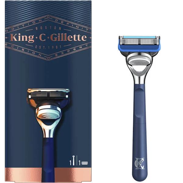 King C. Gillette Shave and Edging Razor for Men, 5 Premium Blades with Precision Trimmer, Gift Set Ideas for Him/Dad