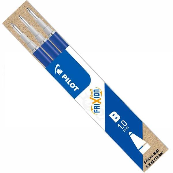 Pilot 720177 BLS-FR10-L Refill For Frixion Ball Medium 1.0mm Blue Pack 3