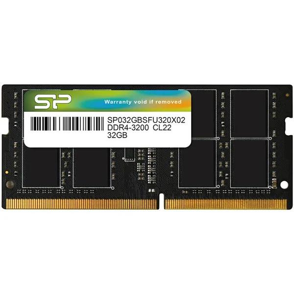 Silicon Power 32GB (1x 32GB) DDR4 3200MHz SODIMM Laptop Memory, SP032GBSFU320X02 Notebook DDR4