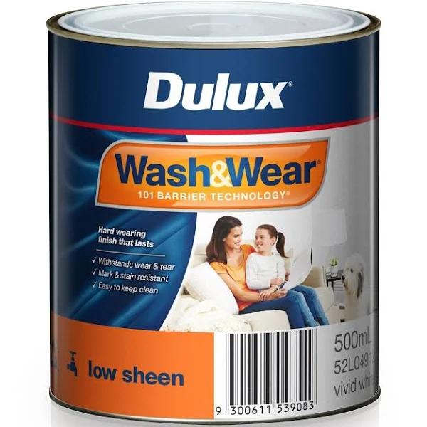 Dulux 500ml Vivid White Low Sheen Wash&Wear Interior Paint