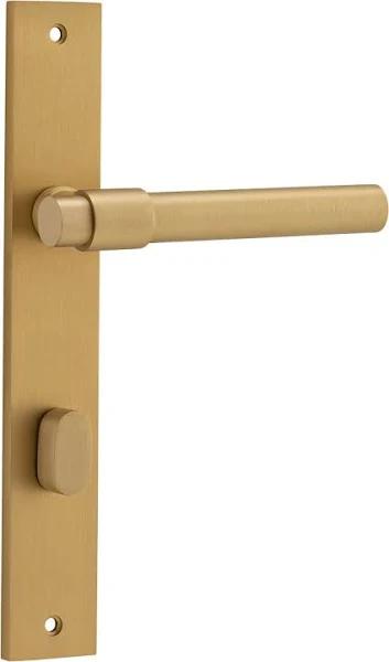 Iver Door Handle Helsinki Rectangular Privacy Pair Brushed Brass