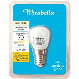 Mirabella LED Pilot T26 Edison Screw 1.2W 70LM Warm White Globe Each