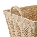 Kmart Rectangle Herringbone Paper Rope Basket in Natural