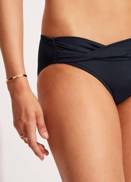 Seafolly Collective Twist Band Hipster Bikini Bottoms - True Navy