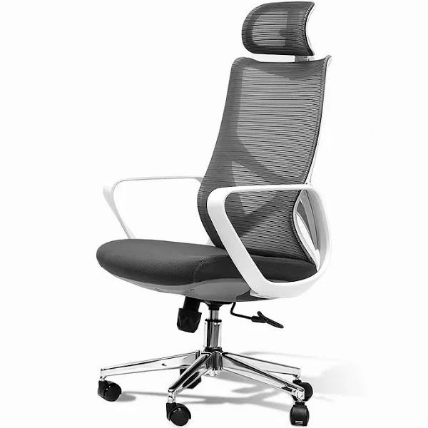 MIUZ Cosmo Ergonomic Office Chair with Headrest Adjustable Computer Chair Breathable Mesh Grey