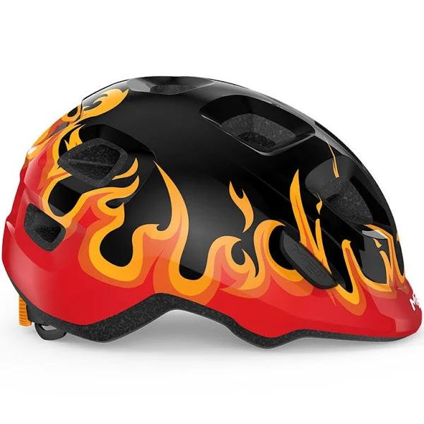 Met Hooray Kids Helmet Black Flames - SM by 99 Bikes