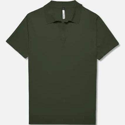 David Jones Calibre SS Tech Knit Polo in Forest, Size XS