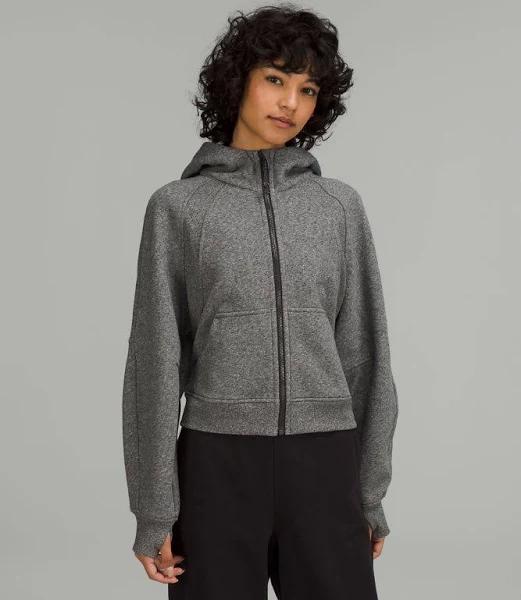 Women's Scuba Oversized Full-Zip Hoodie in Heathered Speckled Black Size XS/Small | by lululemon