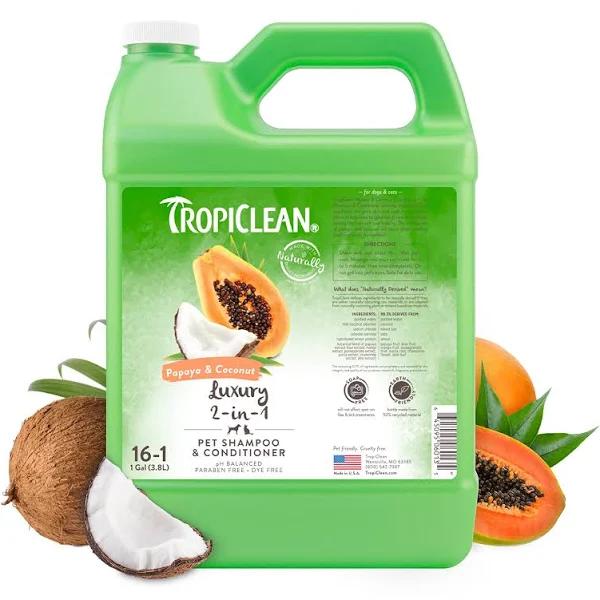 Tropiclean Papaya and Coconut Shampoo 3.8L