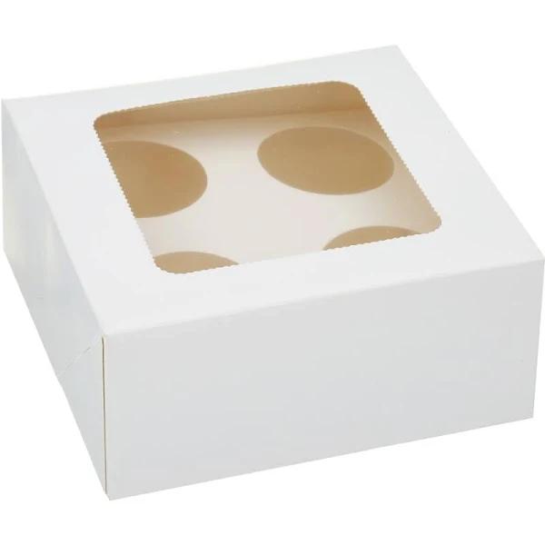 Artwrap 4 Pack Cupcake Box - White