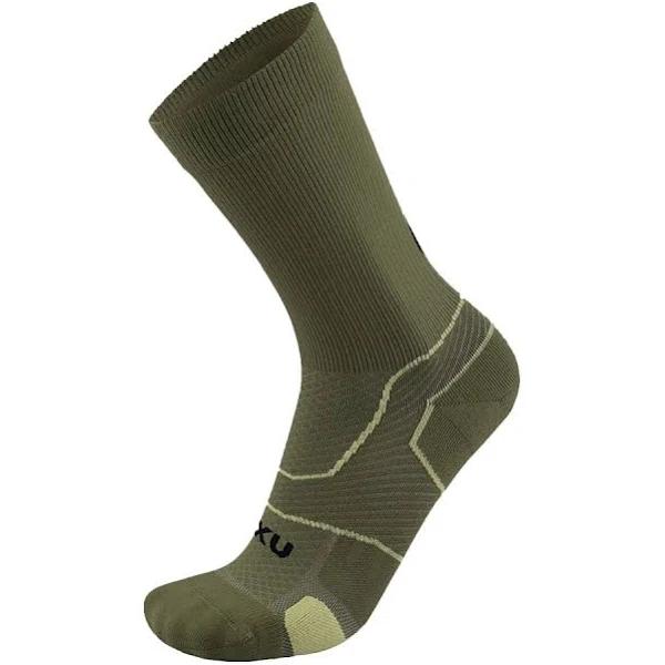 2XU Vectr Cushion Crew Socks Green x Large