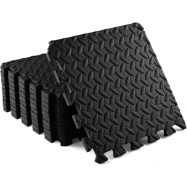 Yes4All Interlocking Exercise Foam Mats With Border Interlocking Floor Mats For Gym Equipment Eva Interlocking Floor Tiles 12 Square Feet