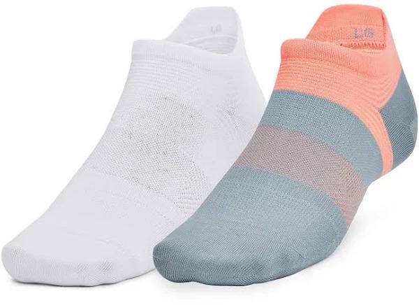 Under Armour ArmourDry Run Lite No Show Tab Socks 2-Pack Multi XL