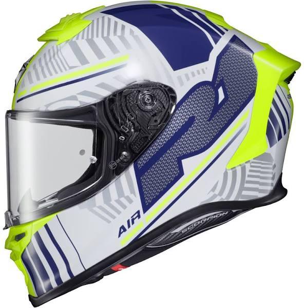 Scorpion EXO-R1 Air Juice Helmet - White/Blue - M