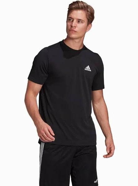 Adidas AEROREADY Designed 2 Move Feelready Sport Short-Sleeved T-Shirt Black White - XXL