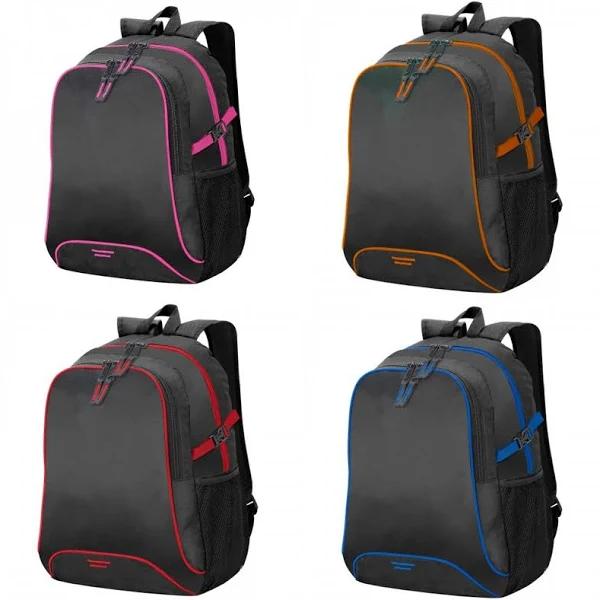 Shugon Osaka Basic Backpack / Rucksack Bag (30 Litre) (Pack of 2) Black/Hot Pink One Size