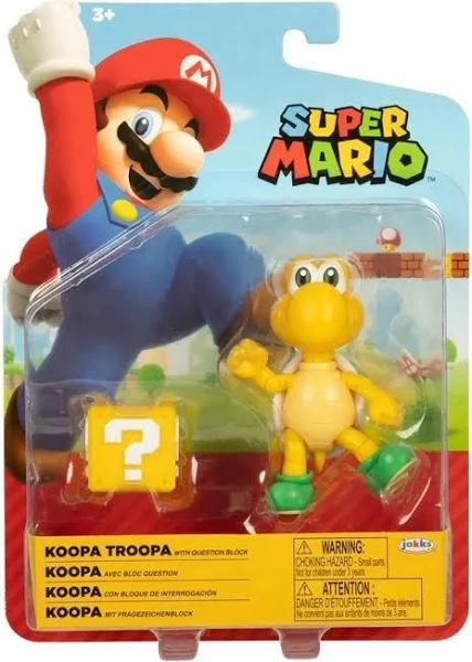 Super Mario Koopa Troopa With Question Block Action Figure