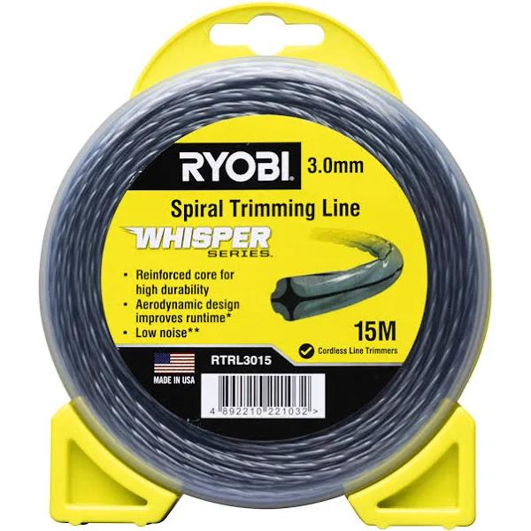 Ryobi 3.0mm 15m Whisper Series Spiral Trimming Line