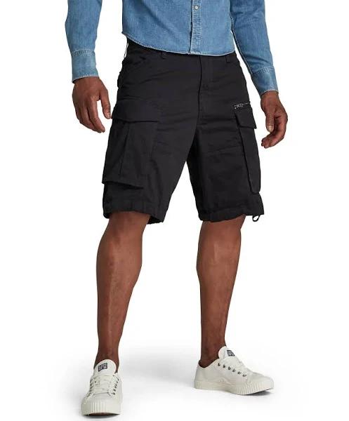 G-Star Raw Rovic Zip Relaxed Shorts Black Men Size 31