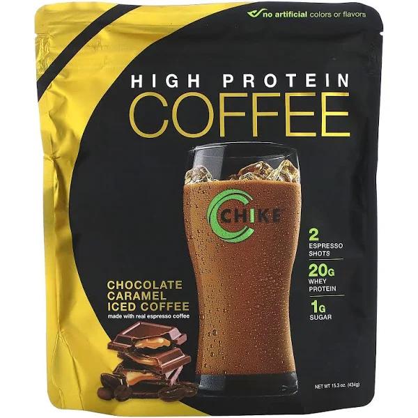 Chike Nutrition, High Protein Iced Coffee, Chocolate Caramel, 15.3 oz (434 g)