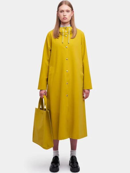 Mosebacke Long Matte Print Raincoat Gold