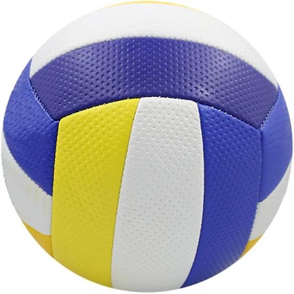 Official Size 5 Volleyball Training Beach Outdoor Recreational Soft Touch Grainy White Yellow