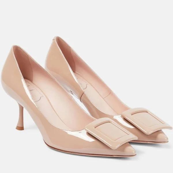 Roger Vivier, Viv' In The City 65 patent leather pumps, Women, Beige, AU 4, Pumps