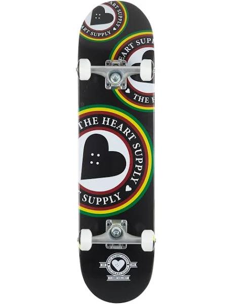 Complete Skateboard Heart Supply Orbit Logo (Black/White/Red)