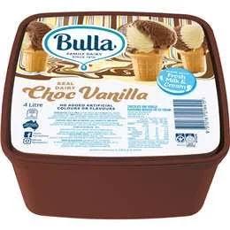 Bulla Real Dairy Chocolate & Vanilla Tub 4L