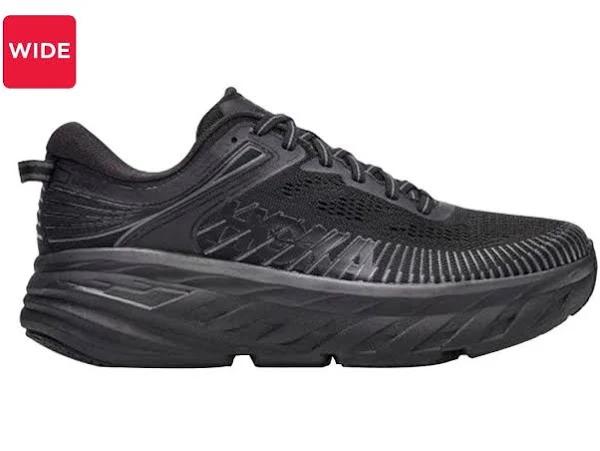 Womens Hoka Bondi 7 Wide Black/Black / 6.5