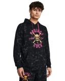 Under Armour Men's Project Rock Rival Terry Printed Hoodie Black LG