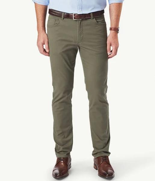 GAZMAN Modern Stretch 5 Pocket Pant in Army Green 34