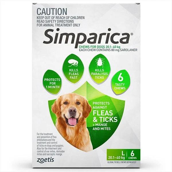 Simparica Large 20.1-40kg 6 Pack