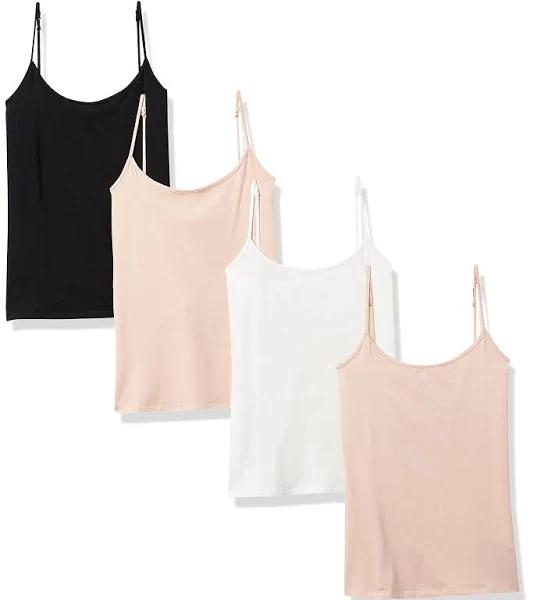 Amazon Essentials Women's Slim-Fit Camisole, 4-Pack