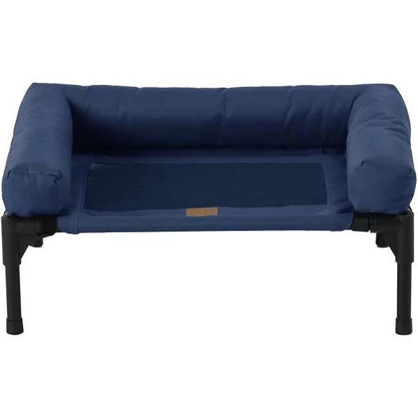 Charlie's Trampoline Bolster Sofa Pet Bed-Blue-Small