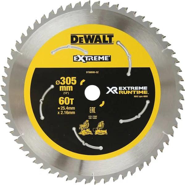 DeWalt XR Extreme Runtime Mitre Saw Blade 305mm 60t DT99595-QZ