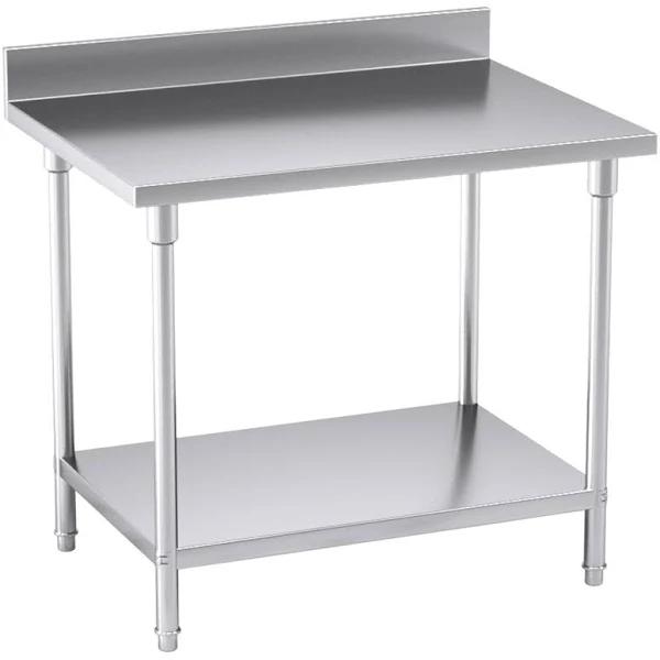 SOGA 100*70*85cm Commercial Catering Kitchen Stainless Steel Prep Work Bench