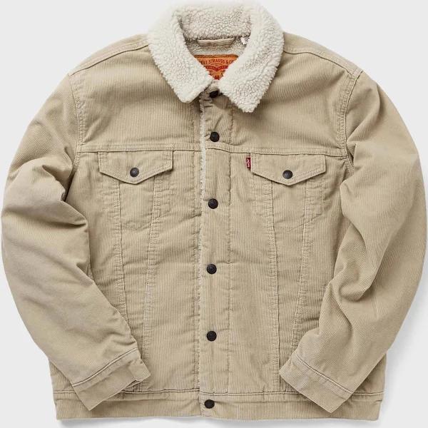 Levi ́s Type 3 Sherpa Trucker Denim Jacket Beige S Woman