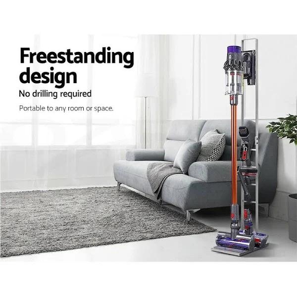 Freestanding Vacuum & Accessories Stand For Dyson V6 V7 V8 V10 V11 (Black)